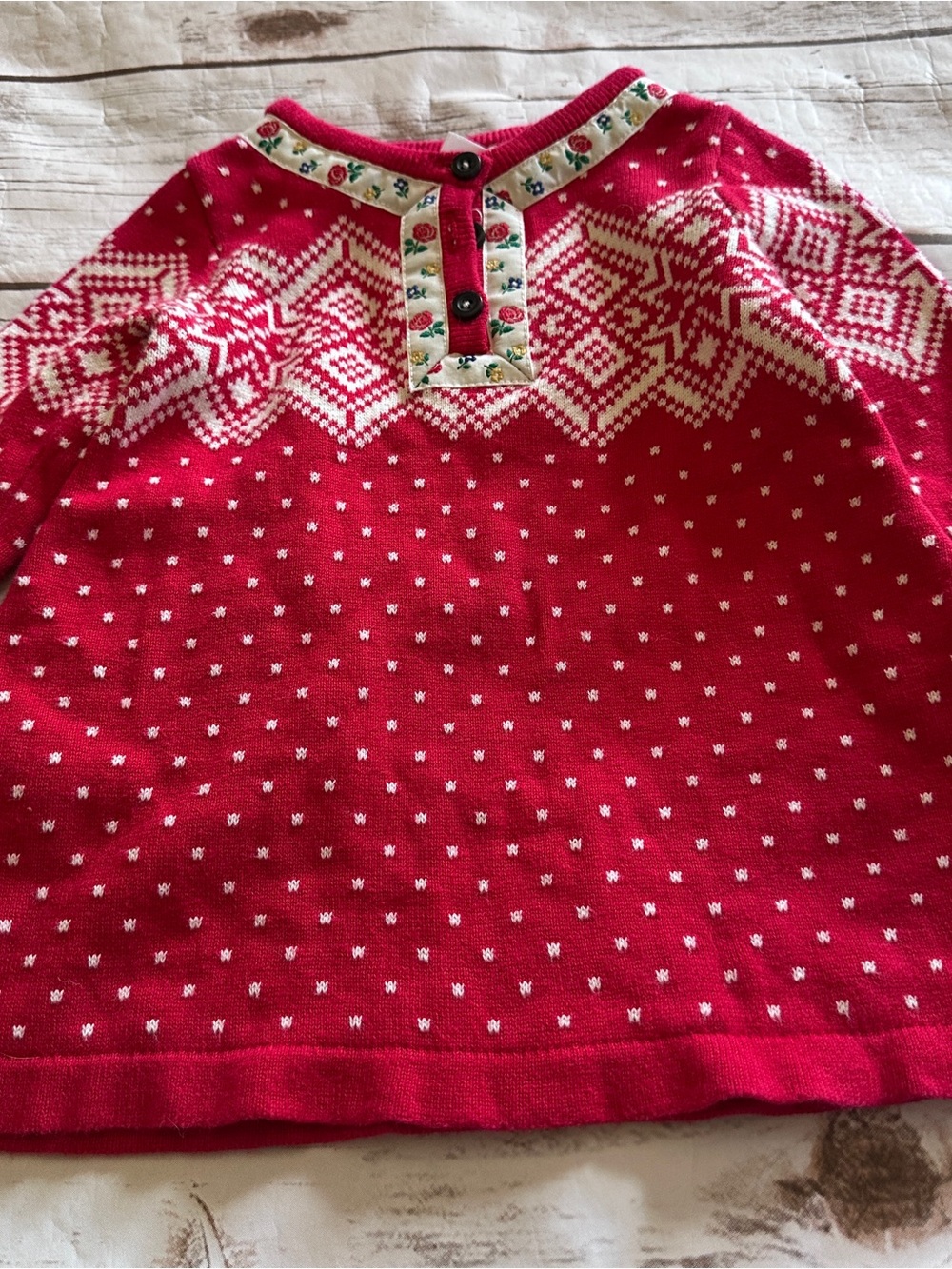 Hanna Andersson Red sweater dress vguc 6/12